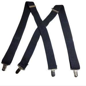 Pelican USA Black Suspenders With Metal Clips 2" Shoulder Straps